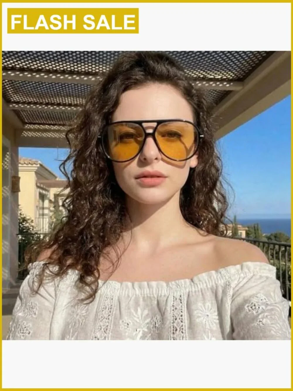 Oversized Retro Square Shades UV400 Protection Lightweight Classic